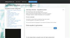 Desktop Screenshot of geteasysolution.com